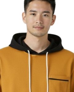 Custom Men Mustard <b>Yellow</b> Short Sleeve Hoodie T Shirt With Contrast Hood Drawstring Pocket Casual Streetwear Summer Top Fashion - Product Image 4