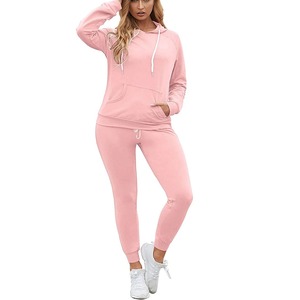 Women <b>Camouflage</b> Hooded <b>Tracksuit</b> Set Full Sleeve Elastic Waist Casual Autumn Wear With Side Pockets - Product Image 6