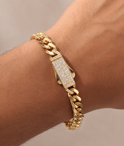 Luxury Cuban Link <b>Bracelet</b> for <b>Men</b> Iced Moissanite Hip Hop Jewelry Silver & Gold Plated Custom Claw Setting <b>Chain</b> - Product Image 3