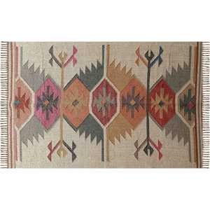 Alfombras Kilim Elegantes Tejidas a Mano con Mezcla de Yute y Lana para Sala de Estar, Dormitorio y Estudio - Product Image 1