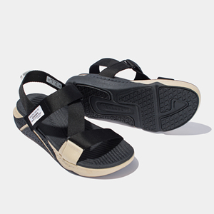 Sandalias Ligeras con Diseño de Punta Abierta en Negro y Beige, Cómodas, de Vietnam - Product Image 4