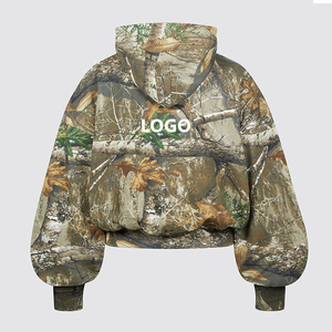 เสื้อฮู้ดลายพราง 400 GSM ทรงโอเวอร์ไซส์ ไหล่ตก พิมพ์ลายป่าแบบสั่งทำได้ ซับลิเมชั่น ยูนิเซ็กส์ โพลีเอสเตอร์ 100% สตรีทแวร์ ขายส่ง - Product Image 2