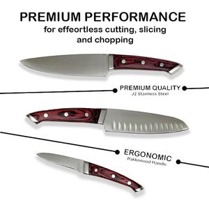 Steel Craft International Hand Forged Ambidextrous 5-Piece Stainless Steel Chef <b>Knife</b> <b>Set</b> 67-Layer Damascus Structure Wooden - Product Image 3