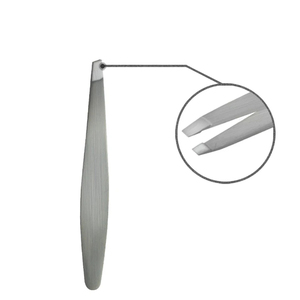 Pinza para Cejas de Acero Inoxidable de 88 mm, Redonda y Inclinada, Delicada y Práctica, para Depilación, Pinza para Pestañas Postizas - Product Image 5