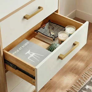 มือจับตู้ทรงสี่เหลี่ยมโค้งมนทันสมัย ทำจากโลหะผสมสังกะสี ทนทาน สีทองมินิมอล สำหรับลิ้นชักในห้องครัว ห้องรับประทานอาหาร ห้องน้ำ และเฟอร์นิเจอร์ - Product Image 5