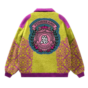 Chaqueta de Béisbol Vintage para Hombre de Alta Calidad con Logotipo Personalizado, Decoración de Botones y Bordado Chenille – Chaqueta Teñida para Invierno - Product Image 2