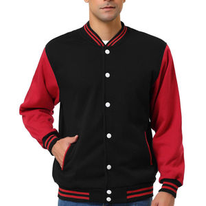 Chaquetas Varsity de Alto Rendimiento con Logotipo Personalizado para Hombre, Color Sólido, Talla Grande, Tela Ligera, Logotipo Frontal Recubierto - Product Image 1