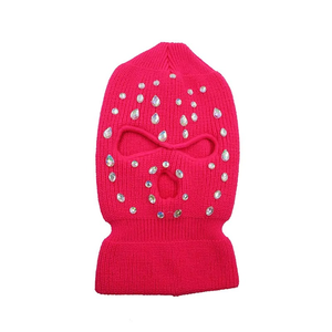 Cagoule unisexe en acrylique avec broderie de sequins, style Y2K, bonnet d'hiver décontracté, taille adulte 56-58CM, design à un trou - Product Image 5