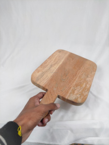 Wholesale Custom <b>Large</b> Small Size Rustic Brown Square Bamboo Eco-Friendly Contemporary 10mm Thick Serving Food Tray with Handles - Product Image 3