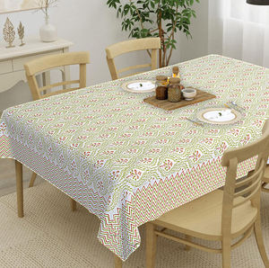 Mantel estampado de algodón puro con bloque de mano de lino decorativo para boda de granja India recién hecho a mano con hermoso diseño - Product Image 1