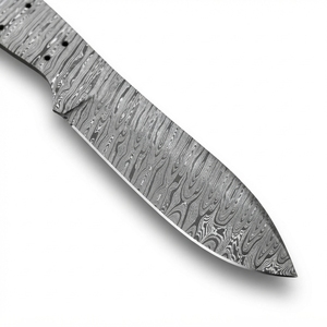 Lame de couteau en acier Damas faite à la main, pleine longueur, pour le dépecage et la chasse, fourniture pour la fabrication de couteaux DIY, vente en gros, directement du fabricant - Product Image 4