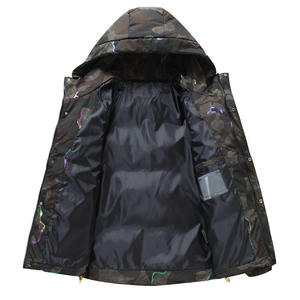 Men's Hooded <b>Camouflage</b> Puffer Winter Jacket Waterproof Camo Hooded Insulated Jacket Men's Outdoor Thermal Padded Hooded Jacket - Product Image 1