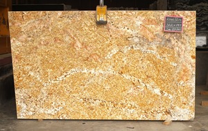Silo, Diseño Moderno, Granito Imperial Gold, Piedra Natural, Losas Grandes Cortadas con Sierra, Pulido, Ecológico, Duradero, Garantía de Más de 5 Años - Product Image 2