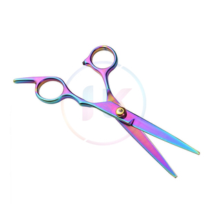 Rainbow Color Sharp Blade Hair Styling Tools <b>Left</b> <b>Handed</b> <b>Scissors</b> Custom Branding Acceptable Barber Shears - Product Image 6