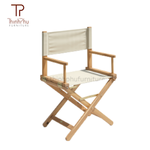 Chaise de Réalisateur d'Extérieur en Bois d'Acacia Massif, Design Contemporain, Impression Couleur Intégrale, Non Pliable - OEM pour Jardin, Salon, Cuisine - Product Image 4