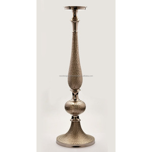 Base de metal al por mayor de aluminio fundido con hoyuelos para velas • Soporte elevador para banquetes con base de trompeta grande - Product Image 2