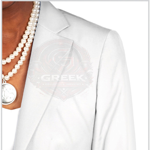 Chaqueta Blazer Bordada Personalizada de la Hermandad Griega Zeta Phi Beta para Mujer |   Blazer Bordado Personalizado para Mujer de la Hermandad ZPB con Botones - Product Image 5