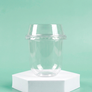 Clear Round PP <b>Plastic</b> <b>Cup</b> With Lid 95mm for Beverage Use Disposable Transparent <b>Cups</b> For Tea Coffee Juice Matcha - Product Image 1
