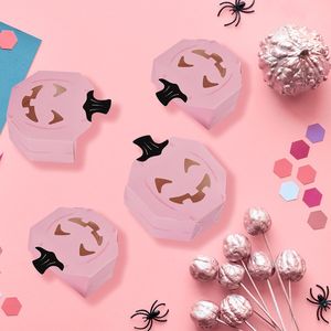 10 Cajas de Regalo de Calabaza Rosa Únicas para Halloween, con Ventana de Cara Sonriente Aterradora, para Dulces, Golosinas, Fiestas de Cumpleaños - Product Image 5