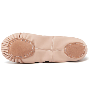 Chaussons de danse en cuir personnalisés, semelle souple fendue, flexibles, légers et confortables, pour filles, en cuir souple, pour gymnastique - Product Image 3