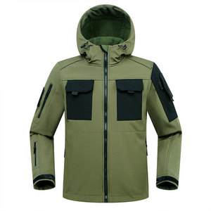 <b>Men</b> Softshell Waterproof Hiking <b>Jackets</b> Customized Logo Camping <b>Men</b> Tactical Windproof Soft Shell Zip up <b>Jackets</b> - Product Image 4