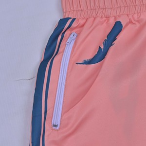 <b>Pink</b> 100% Polyester Casual Sports <b>Shorts</b> Front Embroidered Logo Elastic Waist Quick Dry Regular Fit Athletic Wear Custom Design - Product Image 5