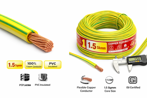 Fil de cuivre flexible monoconducteur de 1,5 mm² isolé en PVC - Product Image 2