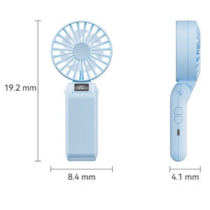 พัดลมมือถือแบบพกพาขนาดเล็ก 120 ระดับความเร็วสูง แรงลมแรง ชาร์จผ่าน USB แบตเตอรี่ 1800mAh - Product Image 5