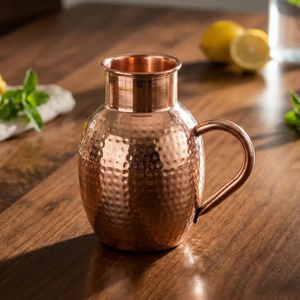 Couvercle de carafe en cuivre pur martelé à la main, écologique, style classique, couleur et logo personnalisables, directement des fabricants indiens, Instant Traders - Product Image 4