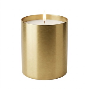 Bocaux à bougies en métal en gros, boîtes à bougies en aluminium argenté brossé avec couvercles, contenants à bougies vides à marque privée, logo personnalisé OEM - Product Image 3