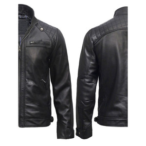 2026 Latest Fashion Men's Stand Collar Leather Jacket Breathable <b>Fur</b> <b>Trim</b> Sherpa Lining Simple Casual Design High Street Winter - Product Image 4