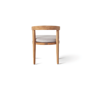 Silla de Comedor de Madera de Teca Sólida para Exteriores, Diseño Tropical, Silla de Jardín con Cojín, Sillón de Patio de Lujo, Impermeable, Ecológico, para Hotel - Product Image 4