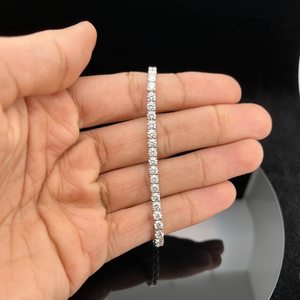 Dailywear Customize 2MM 4MM VVS Moissanite Tennis <b>Bracelet</b> 925 Sterling Silver Dainty Luxury Minimalist Jewelry Gift Party Wear - Product Image 2