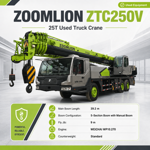Grue sur camion d'occasion Zoomlion ZTC250V, grue sur camion de 25 tonnes, flèche télescopique de 39,2 m, grue mobile d'occasion - Product Image 1
