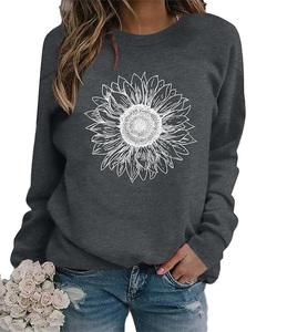 Nueva Llegada Sudadera de Algodón para Mujer de Lujo con Manga Larga, Hombros Caídos, Estampado, Cómoda, Casual, Invierno, Personalizada - Product Image 2