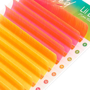 Extensions de cils individuelles en soie, colorées et glamour, .03, faites à la main, en lots, fournitures en gros pour extensions de cils. - Product Image 6