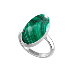 925 Sterling Silver Children's Ring Bezel Setting Malachite Gemstone Mix Shapes Classic Wedding Party Trendy Fashionable Unisex - Product Image 5