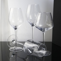 Verres à vin rouge en cristal de style classique SunGene Premium avec logo personnalisé, résistance aux hautes températures, 0-600 ml, pour mariages, en gros