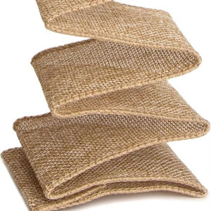 Jute Burlap Wired Ribbon 2-1/2 Inch X 10 Meters 100% Jute Natural Solid Wired Edge Eco-Friendly Wreath Tree Decoration Outdoor - Product Image 1