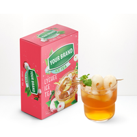 Exportateur vietnamien poudre de prémélange de thé instantané 3in1 sachets de boisson en poudre épicée emballage de boîte de thé thé instantané au miel et au gingembre