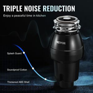 Dissipatore di Rifiuti Alimentari a Alimentazione Continua da 1/2 HP, 3450 RPM, Sistema di Riduzione del Rumore con Montaggio a 3 Bulloni per Triturazione Efficiente - Product Image 4