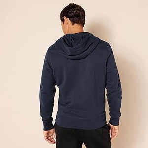 Sudadera con capucha personalizada con logotipo, elegante, extragrande, con cremallera completa, 100% algodón, bordada, para hombre - Product Image 3