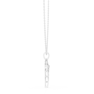 Colgante de Diamante Cultivado en Laboratorio ANGEL'S HEART EMBRACE, Engastado en Oro Blanco Sólido de 18 Quilates, para Compromiso, Regalo de San Valentín, Uso Diario - Product Image 3