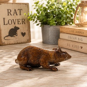 SHUBHAM - Figura de Ratón de Latón Antiguo, Estatua de Rata de Latón Sólido Hecha a Mano, Adorno Decorativo de Animales para Decoración del Hogar y la Oficina - Product Image 4