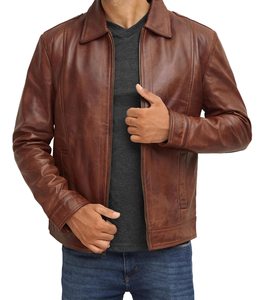 Winter <b>Jacket</b> With Smooth Stitch Finish For Casual Outdoor <b>Men</b> <b>Leather</b> <b>Jacket</b> Fashion - Product Image 5