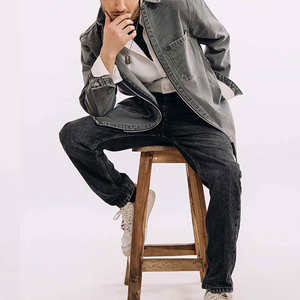 Camisa de Mezclilla Vintage de Alta Calidad para Hombre, Estilo Casual, con Botones, Bolsillo en el Pecho, Múltiples Bolsillos Laterales, Duradera, 100% Algodón - Product Image 4