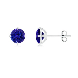 Natural Tanzanite <b>Earrings</b> Four Prong December Birthstone <b>Fine</b> Jewelry Everyday Wear Anniversary Gift <b>Earrings</b> Gift for Fiance - Product Image 1