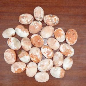 Pierre de poche ovale en scolecite naturelle, polie, cristal de guérison, Reiki, méditation, énergie, décoration, vente en gros, Chakralume - Product Image 6