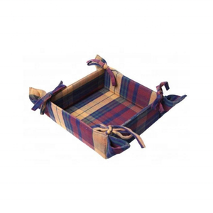 100% coton brodé en gros lavable Durable écologique organisateur rustique salle à manger stockage pain panier cuisine décor - Product Image 3