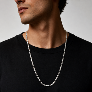 Cadena de Eslabones Rectangulares de Plata de Ley 925 para Hombre, Estilo Moderno y Minimalista, Unisex, para Uso Diario, Regalo para Fiestas, Acabado Pulido - Product Image 4